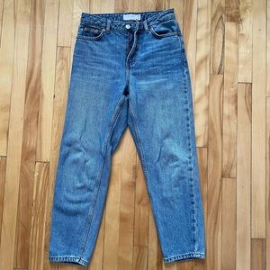 Topshop Petite Mom Jeans (Blue)